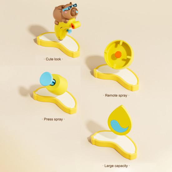 Water Squirter Toy Kids Cartoon Capybara Sprayer for Bath Pool Water Fight Fun Summer Outdoor Play Shooter for Toddlers Children