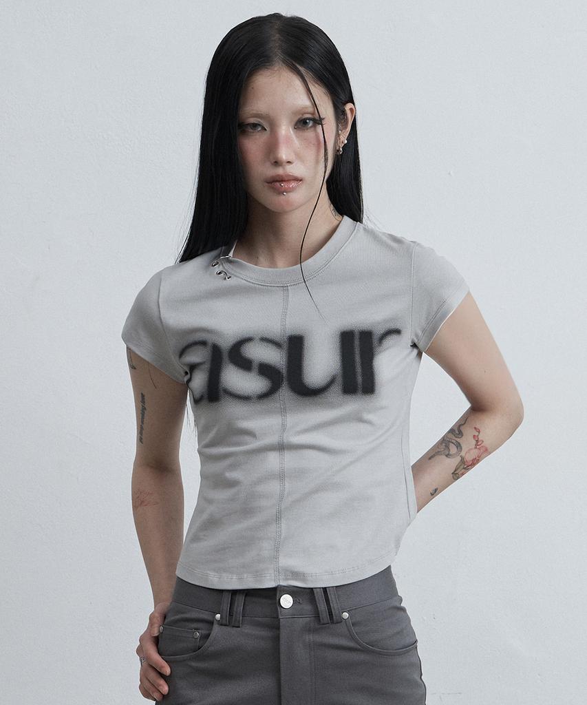 Aejeuyua Au Piercing Cap Sleeve Gray