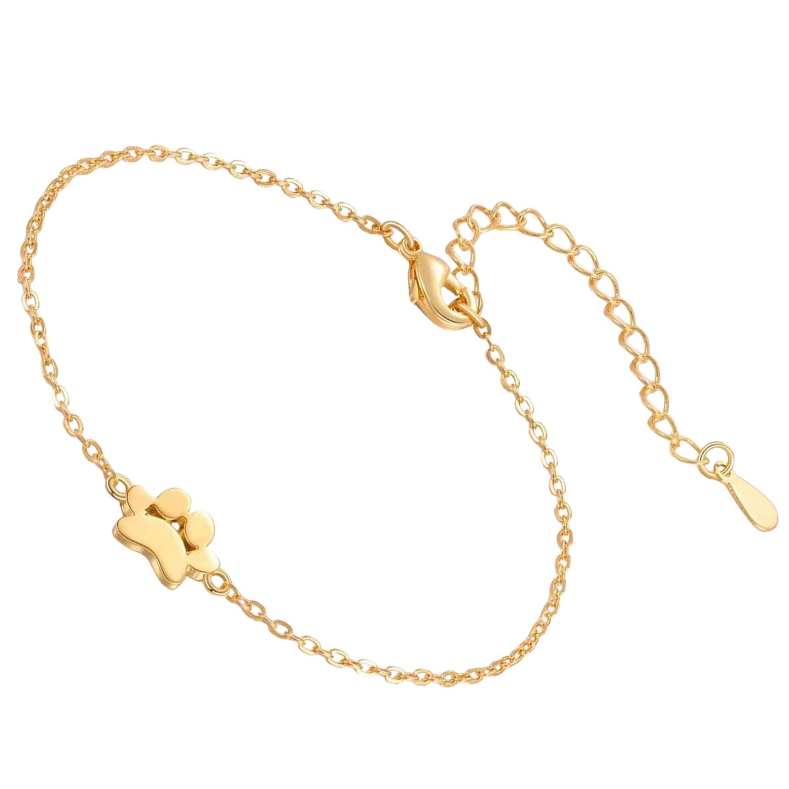 

Стильный браслет из нержавеющей стали с отпечатками лап питомца, портативный для любителей моды и любителей питомцев, для повседневной носки 1