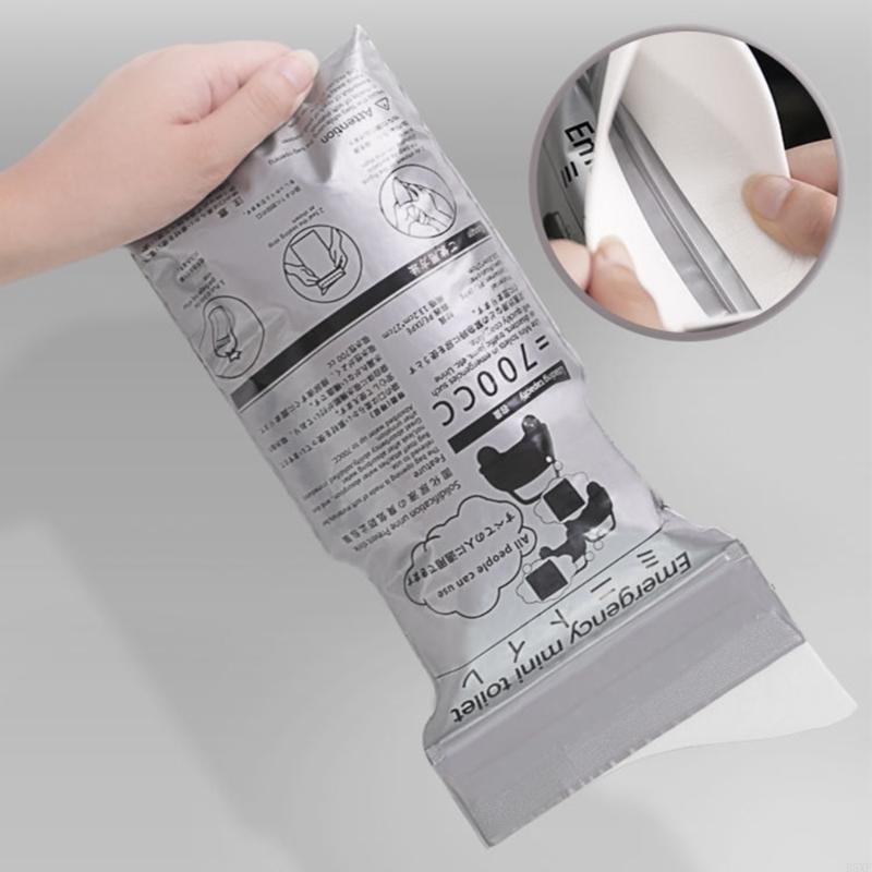 2025 New 10Pcs Portable Emergency Urine Bag with Super Absorbent Powder for Car Travel Camping Outdoor Activity