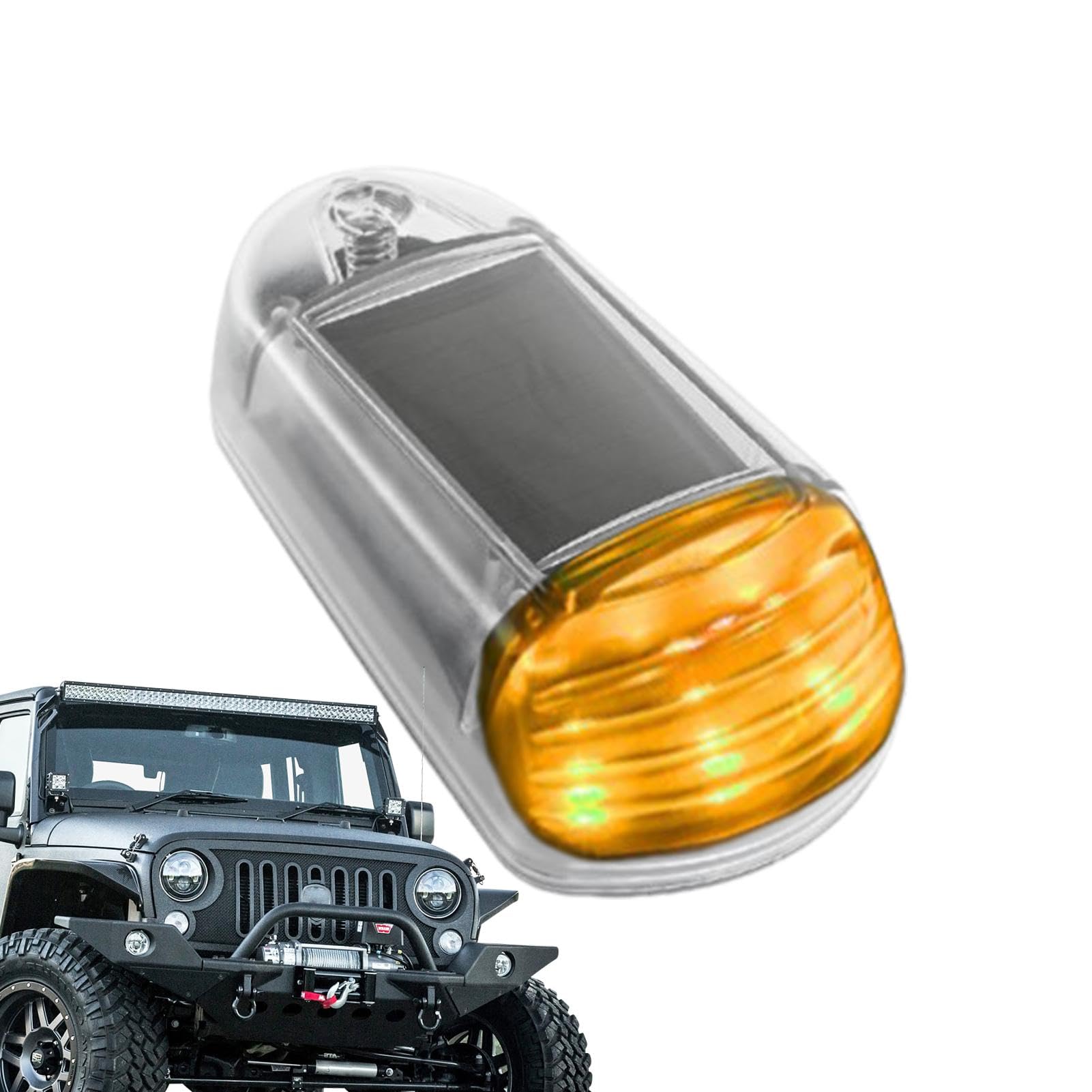 

Solar LED Lights for Truck Roof,Wireless Cab Lights for Trucks,Solar Cabite 12 LED Truck a