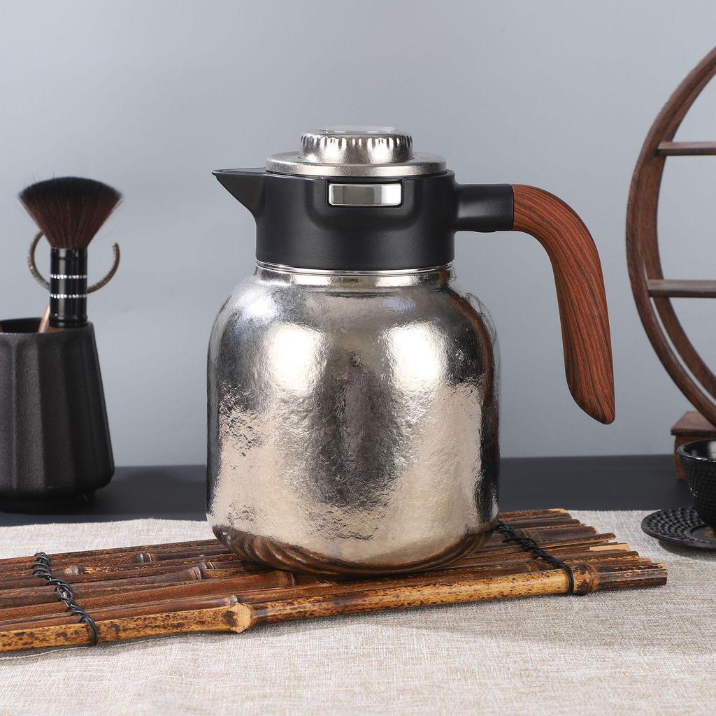 Large Capacity Titanium Teapot with Temperature Display and Heat Preservation for Tea Separation and Stewing