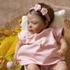 10 Inch Mini Reborn Baby Doll Luna Soft Cloth Body Simulation Regeneration Doll Children Companion Toy Palm Doll Kid's Birthday Xmas Beautiful Present