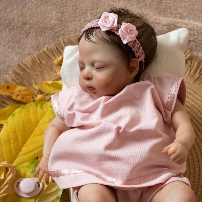 10 Inch Mini Reborn Baby Doll Luna Soft Cloth Body Simulation Regeneration Doll Children Companion Toy Palm Doll Kid's Birthday Xmas Beautiful Present
