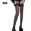 1-10Pairs Black Red Trim Suspender Stockings Sexy Thigh High Socks Legwear for Women Fashion Sexy Pure Desire Stockings