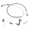 Stainless Steel Universal 24"/36'' Throttle Gas Cable & Spring Set Street Hot Rod Performance For Ford Chevy Silver