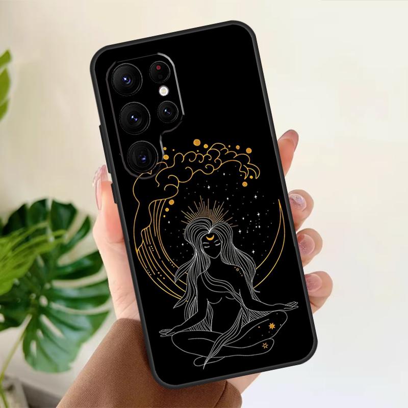 

Crescent Moon Tarot Stars Sun Case For Samsung Galaxy S23 S22 Ultra S21 FE S8 S9 S10 Plus Note 10 20 Ultra S20 FE Coque Galaxy S22