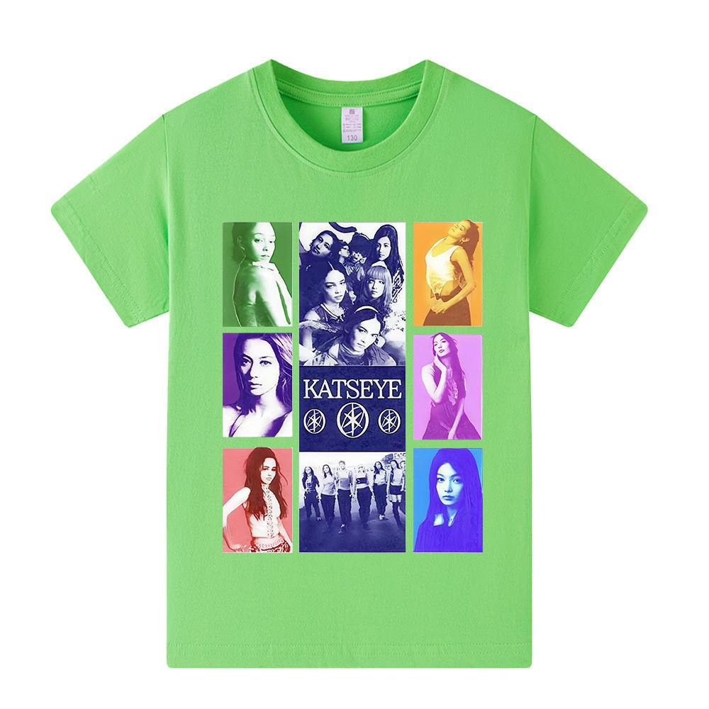 Unique Costume A1315 Kinderen Meisjes KATSEYE Print Korte Mouwen T-shirt 130cm