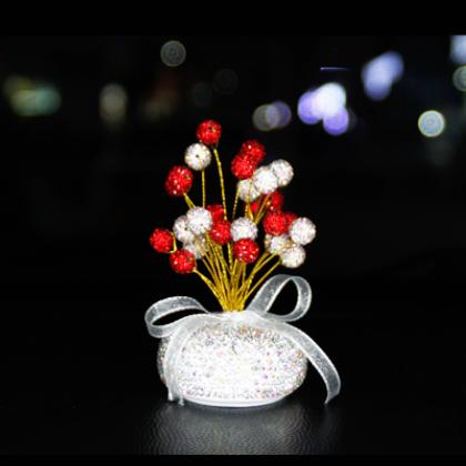 

Car mounted diamond vase balloon decoration ornaments stick drill full star car center console ornaments car interior ornaments