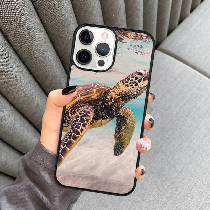 warming green turtles Phone Case For iPhone 17 Air 16 16e 15 13 14 Pro Max 11 12 Plus 2022 MAX Shell Cover coque