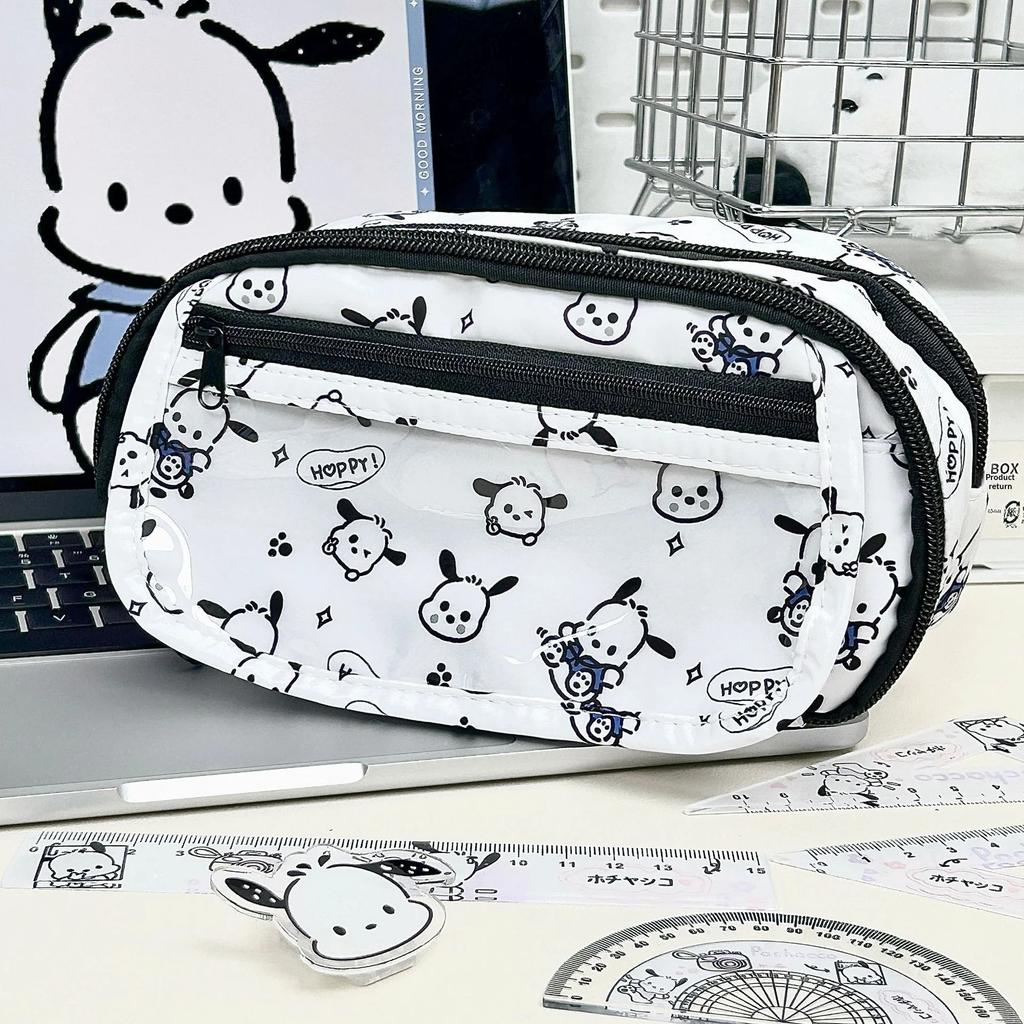 Hatsune Miku Pencil Case Cute Anime Cosplay Large Capacity Stationery Bag For School Student Multi Layer Makeup Storage Pouch