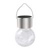 Solar LED Crackle Glass Jar Outdoor Decorative Light