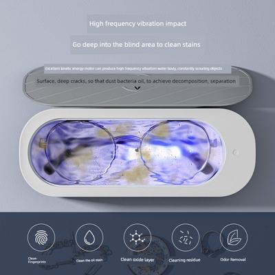 Rechargeable Small Office Glasses Cleaning Machine, Watch and Jewelry Cleaner, Sterilization and Disinfection, Home Office Cleaning Machine