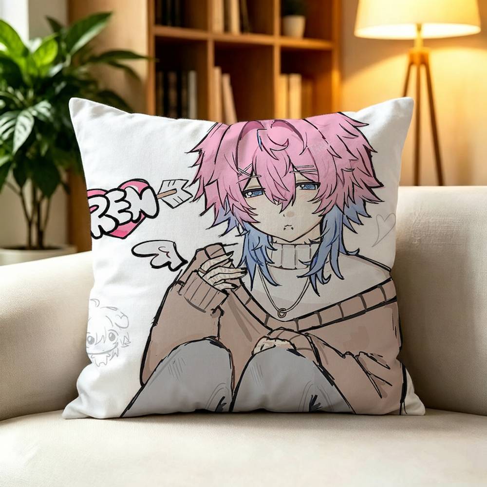 14DWY 14 Days With You Ren Double-Sided Printed Cushion Cover Bedroom Bedside Sofa Pillow Case