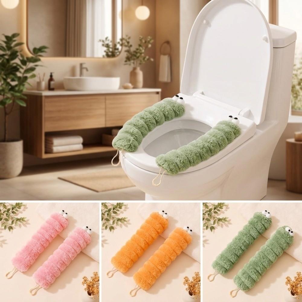 Warm Plush Toilet Seat With Handle Toilet Mat Universal Toilet Seat Cushion Winter Warmth