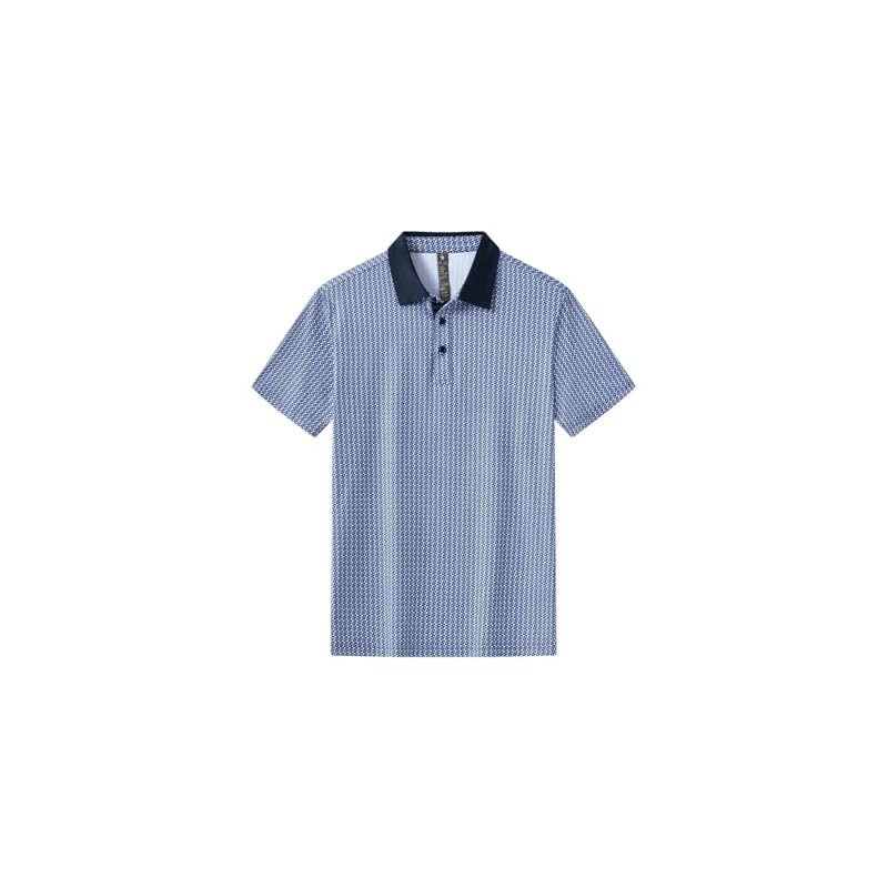[Gopune] Men's Golf Polo Shirt, Short Sleeve, Sweat-Wicking, Quick-Drying, Stretch, Collared Polo Shirt, UPF50+, Casual, Tennis, Business, 3-Button,