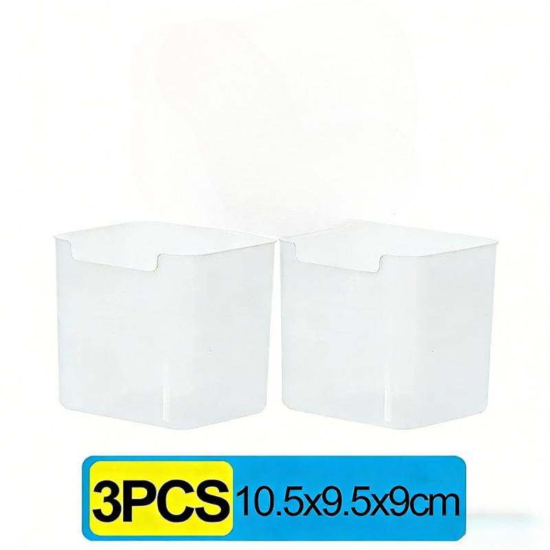 

2PCS Refrigerator Door Organizer Fridge Side Storage Box Food Grade Space Saving Storage Bin for Kitchen Fresh Pantry Organizate прозорий