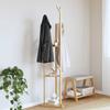 VidaXL Coat Rack with Hooks and Shelves 39x33x166 Cm Bamboo, Clothes Rack, Garment Stand, Clothes Rack with 4008917
