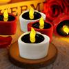 Heart Candle LED Tea Lights Solar Romantic Flameless Decorations Special Night Set for Valentine's Day Wedding Anniversary