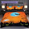 1PC Halloween Theme Pattern Bedding Quilt Set Quilt Cover Pillowcase Home Decoration Birthday Gift (1 * Duvet Cover + 2 * Pillowcase, Without Core)