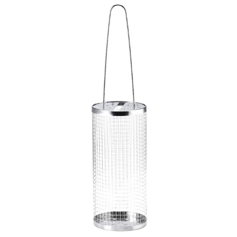 Stainless Steel Rolling Grilling Basket Camping Outdoor Barbecue Cage for Outdoor Grilling Enhancing Cooking Experience S