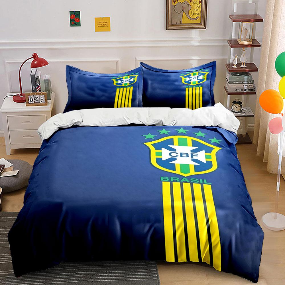 Brazilian Football Logo Design. Bedding Sets Duvet Cover Sets Duvet Covers Pillowcases(1 * Duvet Cover 2 * Pillowcases, Without Duvet Insert)
