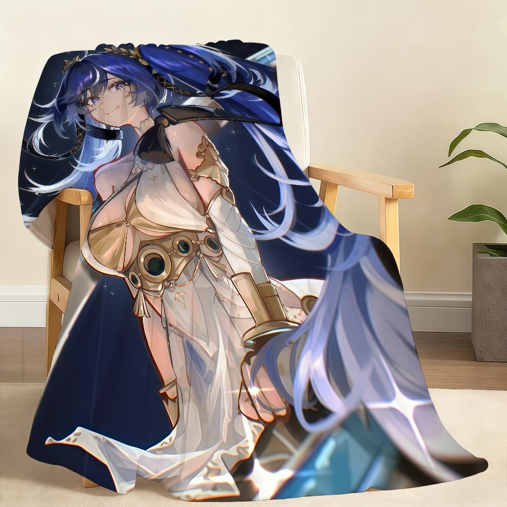 Game W Wuthering W WaveS I IUNO Blanket For Soft Throw Blanket for Picnic Bed Sofa Home Bedroom Cozy Warm Comfortable