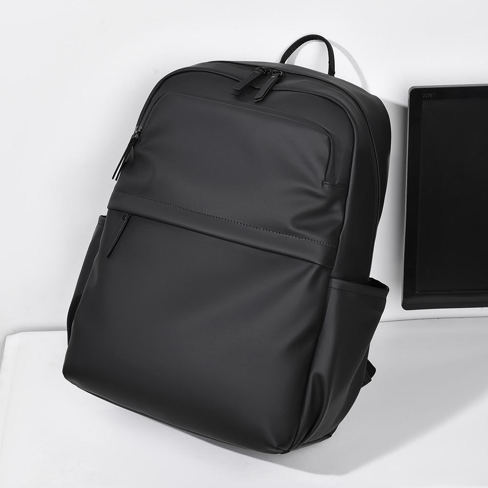 Men's Business Backpack Large Capacity Multi-compartment Lightweight Shoulder Bag for 15.6 Inch Laptop Commuter Leather Bag