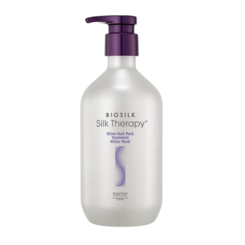 

Biosilk Silk Therapy Shine Treatment Белый мускус 500 мл | Глубоко восстанавливающая маска для поврежденных волос | Блестящий и мягкий шелковистый финиш 500ml
