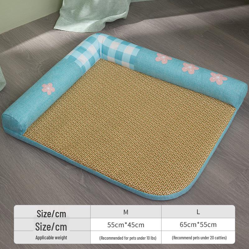 Four Seasons Washable Pet Bed: Cool Nest Cushion for Dogs & Cats