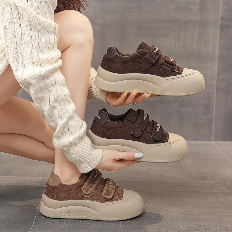 Platform-soled German training shoes women's shoes 2025 new autumn popular Velcro board shoes retro versatile sports and leisure shoes