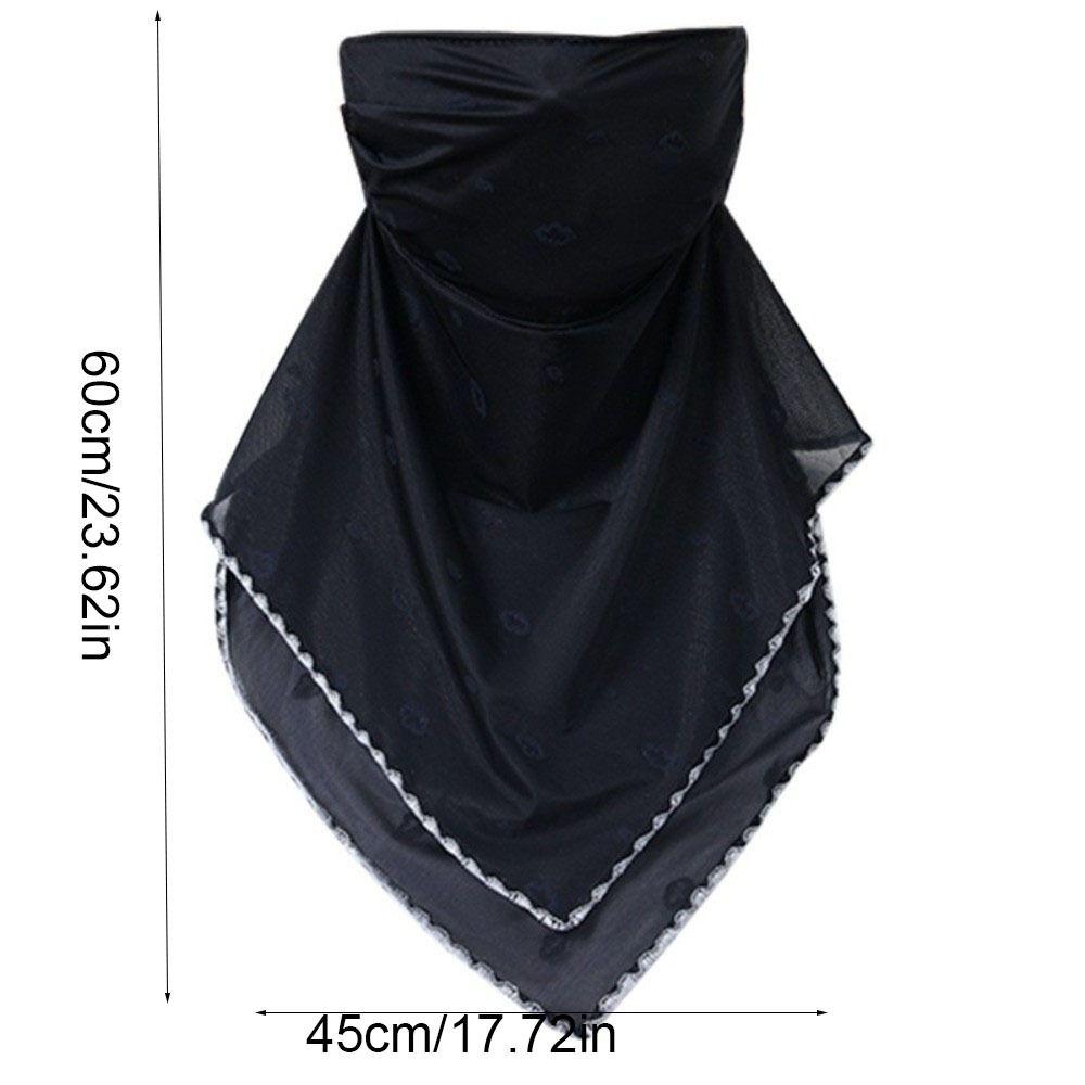 Fashion Elastic Ice Silk Mask Thin Face Shield Triangular Scarf Neck Scarf Breathable Face Cover Hiking