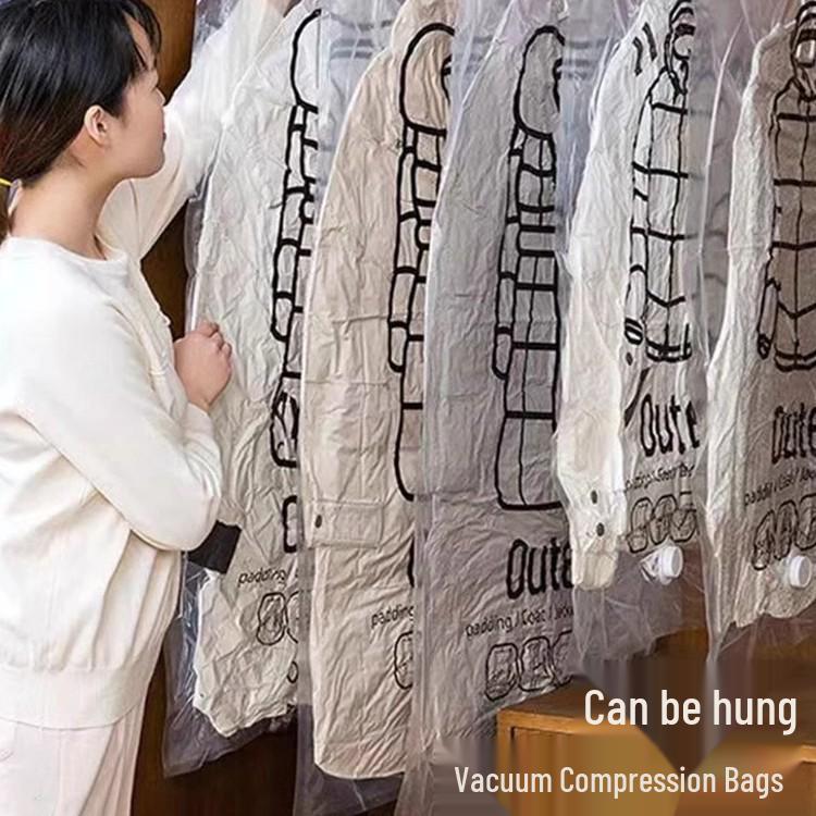 

Большой подвесной пылезащитный мешок для хранения пуховика с прозрачной вакуумной компрессией Vacuum Small 1pc