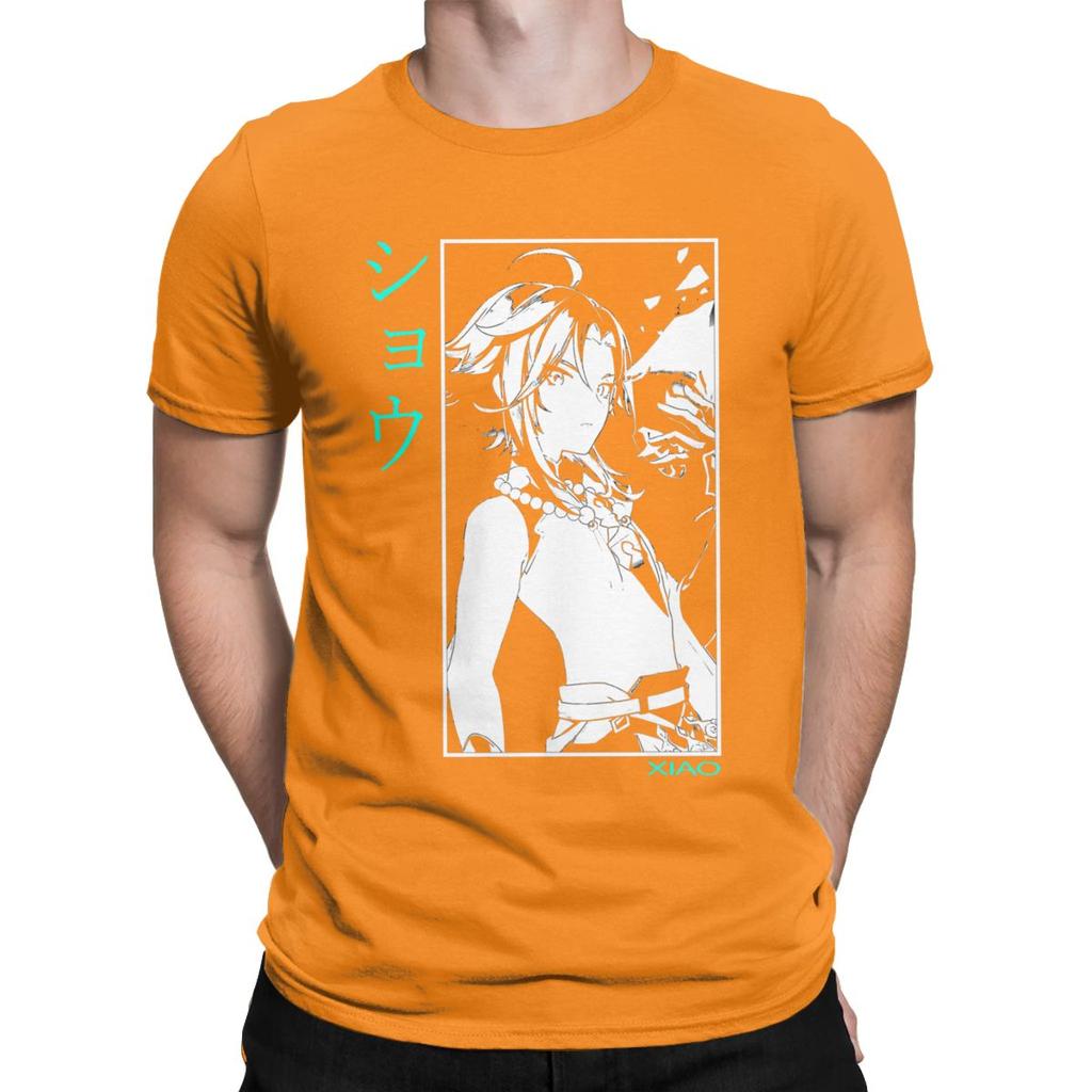 Men T Shirt Xiao Novelty Tees Short Sleeve Genshin Impact Anime Paimon Diluc Game T Shirt