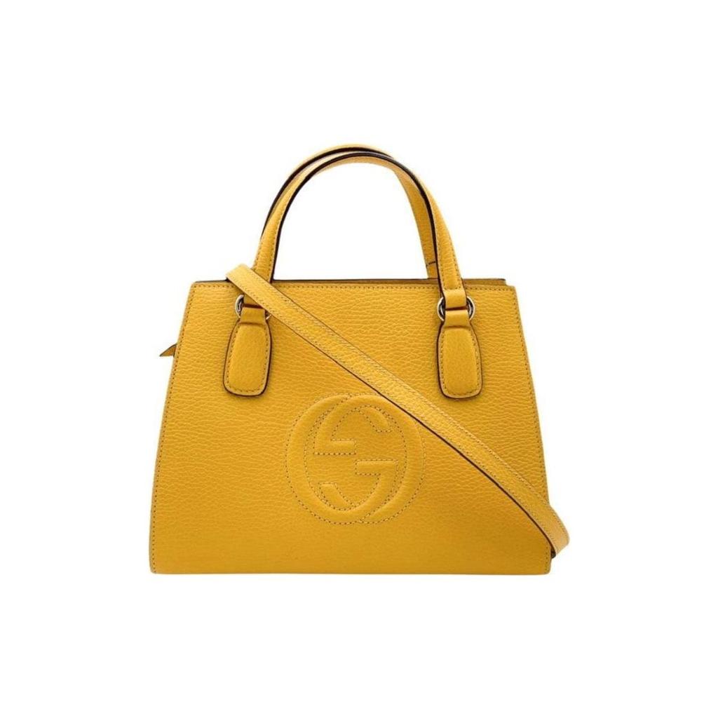 Gucci Borsa a mano in pelle Soho da donna Giallo 607722-CAO0G-7124