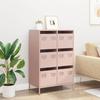 VidaXL Highboard Pink 68x39x101,5 Cm Steel 851221