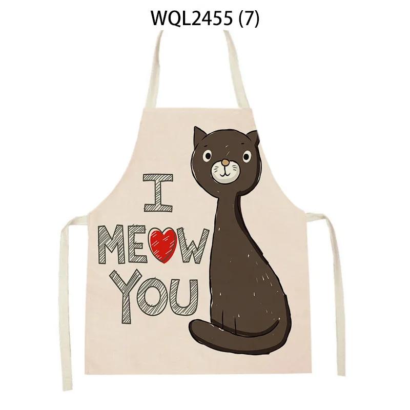 Animal Kitchen Apron Women Pinafore Child Apron Household Cleaning Supplies Baking Cooking Accessories Sleeveless Linen Bibs