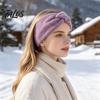 Wide Headband for Winter Sports Women Headband, Twist Knot Knitted Thick Warm Ear Cozy Protection Skiing Warmers, Head Wrap Cold Weather Autumn