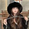 Cold-proof Faux Fur Beanies Hat Thicken Cold Protection Winter Anti Cold Hat Furry Ear Protection Caps Women Accessories