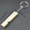 1 Gold Survival Whistle Keychain, Dual Tube Outdoor Survival and Rescue Whistle, Suitable for Outdoor Camping and Hiking