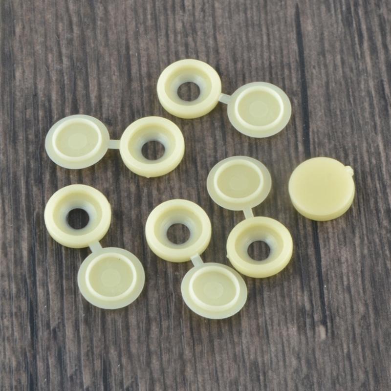 36pcs Foldable Snap Protective Cover Hardware Screw Cover M6 Screw Decorative Covers for Furniture