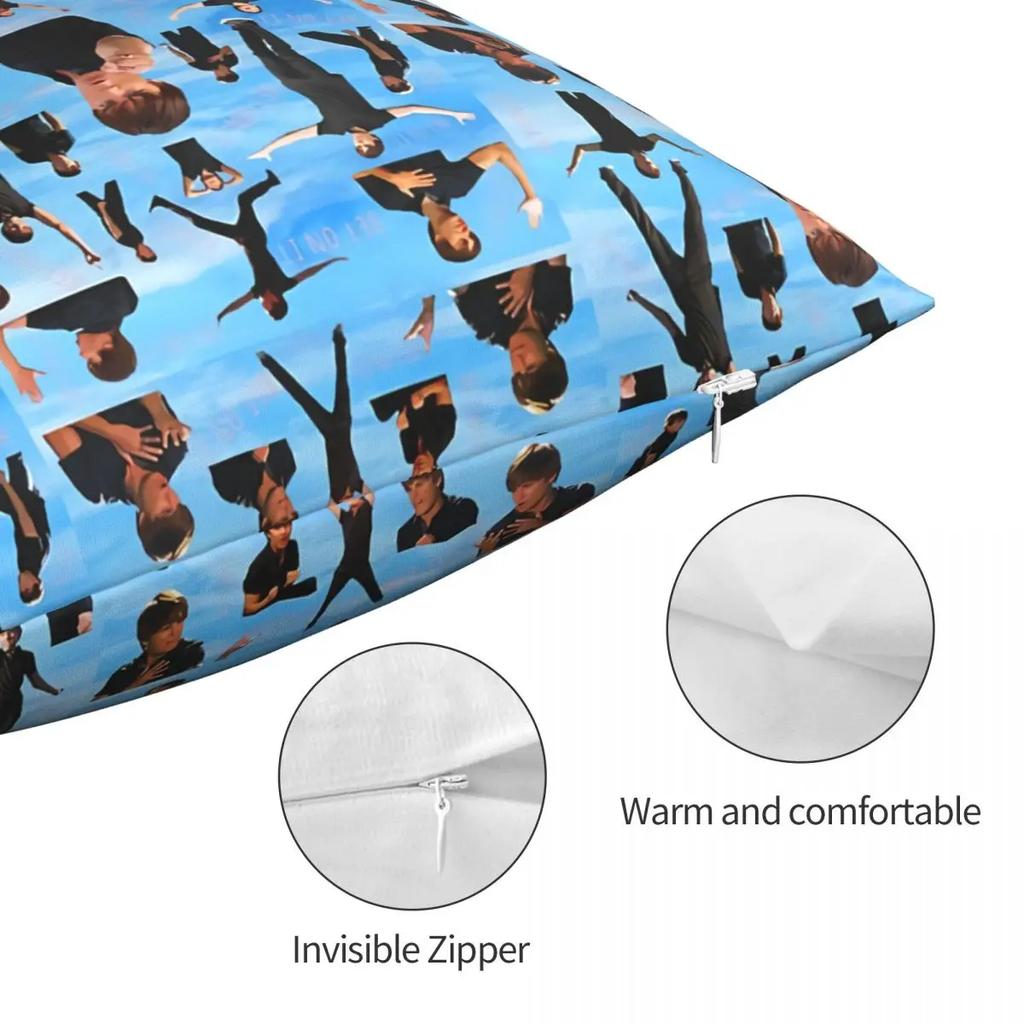 Zac Efron Troy Bolton Bet On It High School Musical Pillowcase Meme Backpack Cushion For Garden Chair Hug Pillowcase Decorative