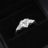 Halaile1-4CT D Color Moissanite S925 Silver Love Heart Ring Classic Fine Jewelry Women Bridal Wedding Elegant Gift