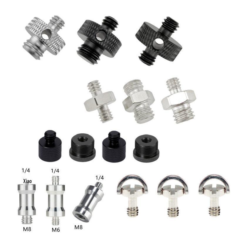 1/4 to 3/8 M4 M5 M6 M8 Screw Adapter for Tripod, Pan/Tilt Camera, Hot Shoe Mount & Light Stand