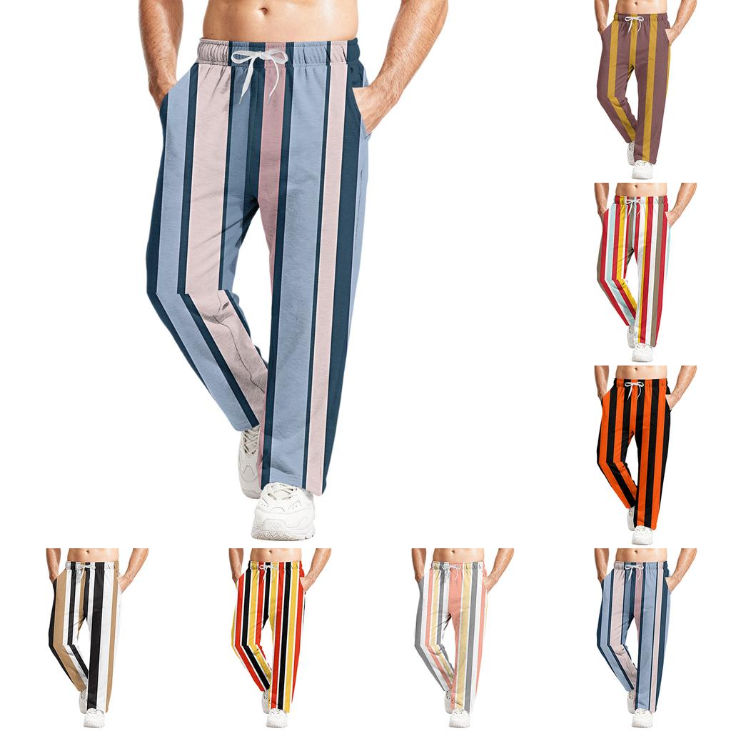 Men's Relaxed-Fit Casual Sweatpants With Stretch Waistband And Drawstring Yoga Pants