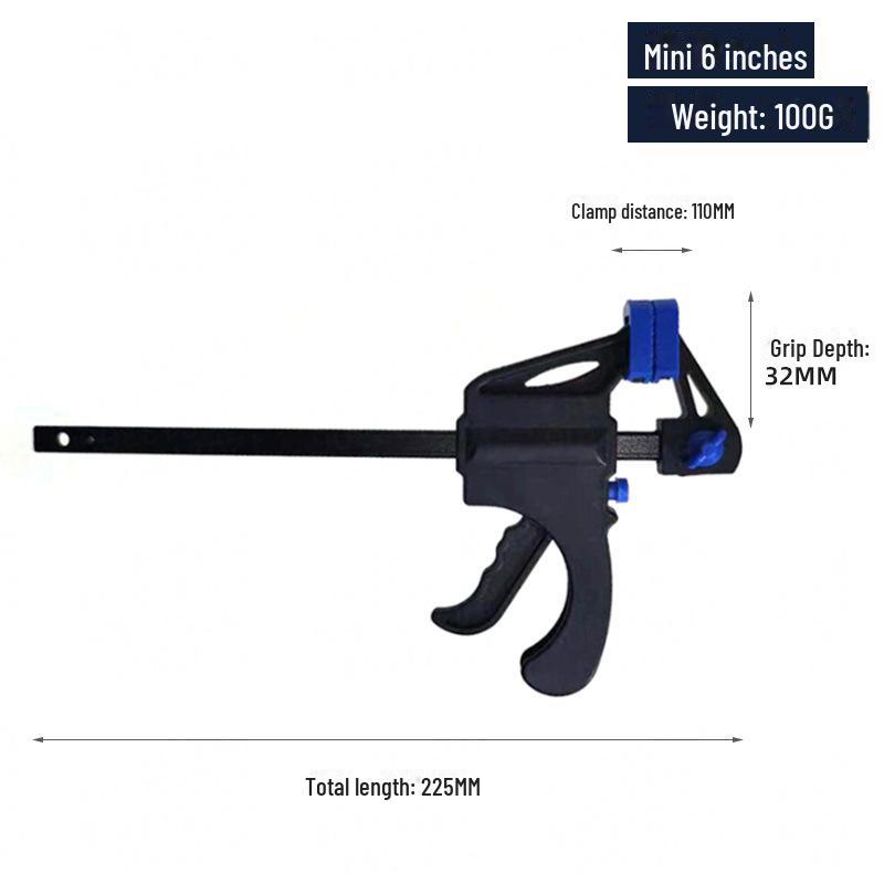 Two-Way Quick-Release Woodworking F-Clamp, Nylon Trigger Type for Board Fixing