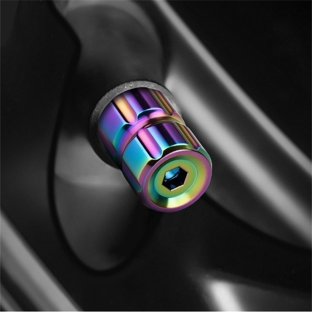 4PCS Car Wheel Plugs Valve Tire Caps Tires Tapa Valvula Moto Wheel Caps Theftproof Aluminum Car Wheel Valve Cap Air Valve Caps Valve Stems 1