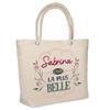 Tote Bag - PLANETEE - Beach Insulated « Sabrina the Most Beautiful » - Jute - Beige - Strong Handles