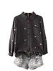 Double-Layer Gauze Floral Embroidered Long-Sleeve Autumn Shirt for Women