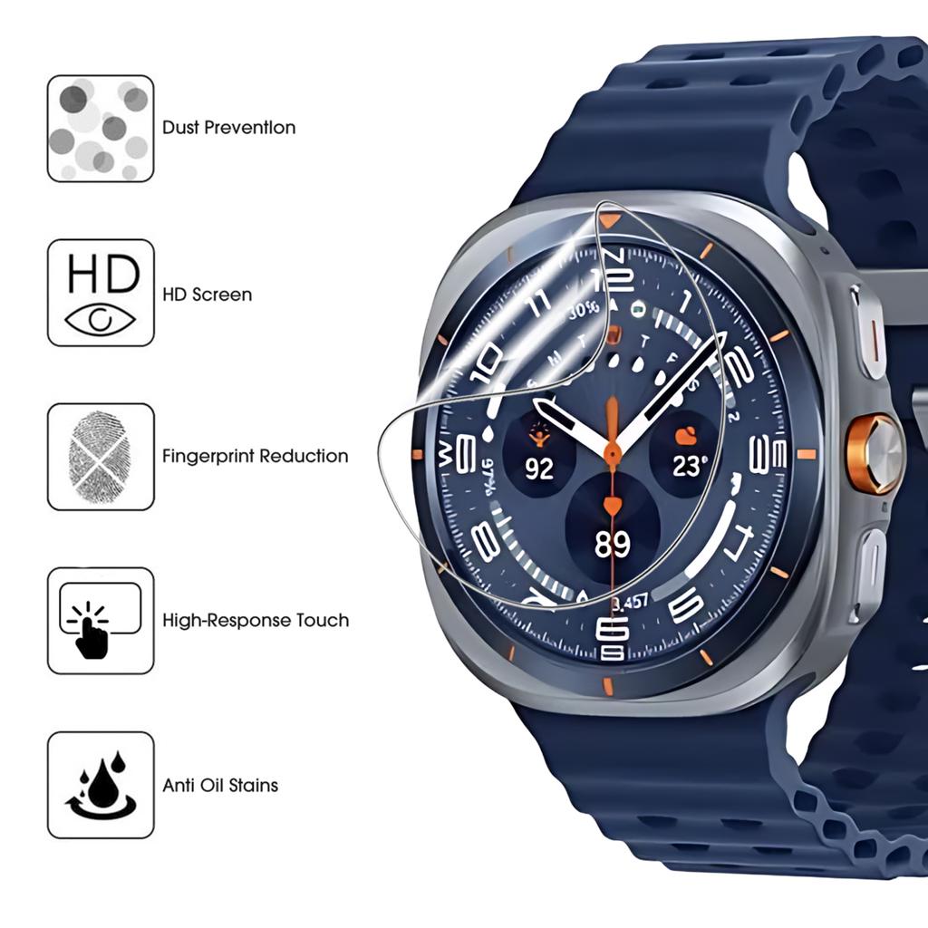 Měkká hydrogelová fólie pro Samsung Galaxy Watch 8 40mm 44mm Watch Ultra 47mm Watch7 6 5 4 Classic Měkké chrániče obrazovky Ne sklo